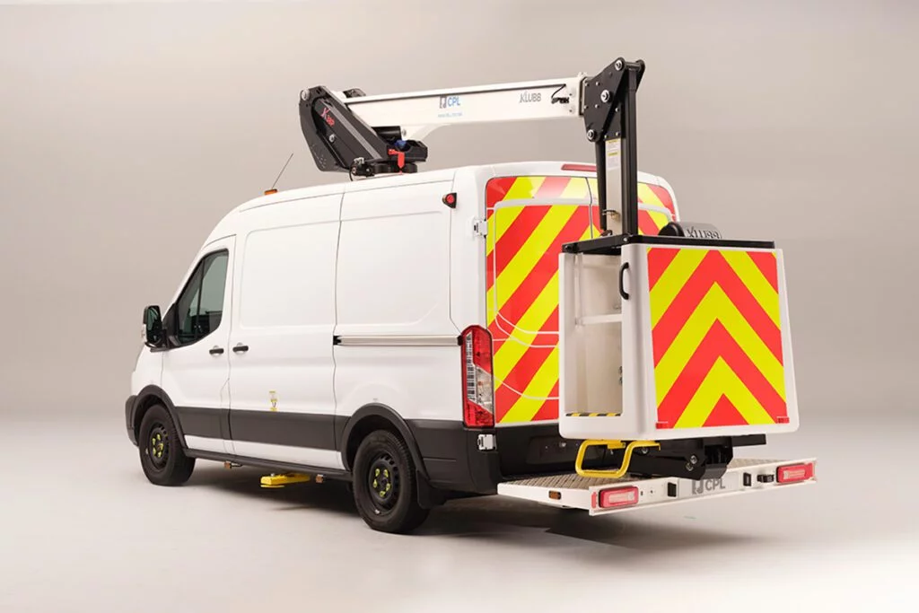 Ford Transit van mounted cherry picker