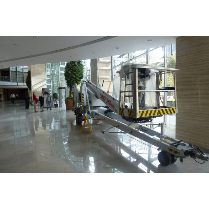 commercial retail indoor maintenance with articulated crawler