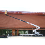 roof maintenance with articulated diesel crawler