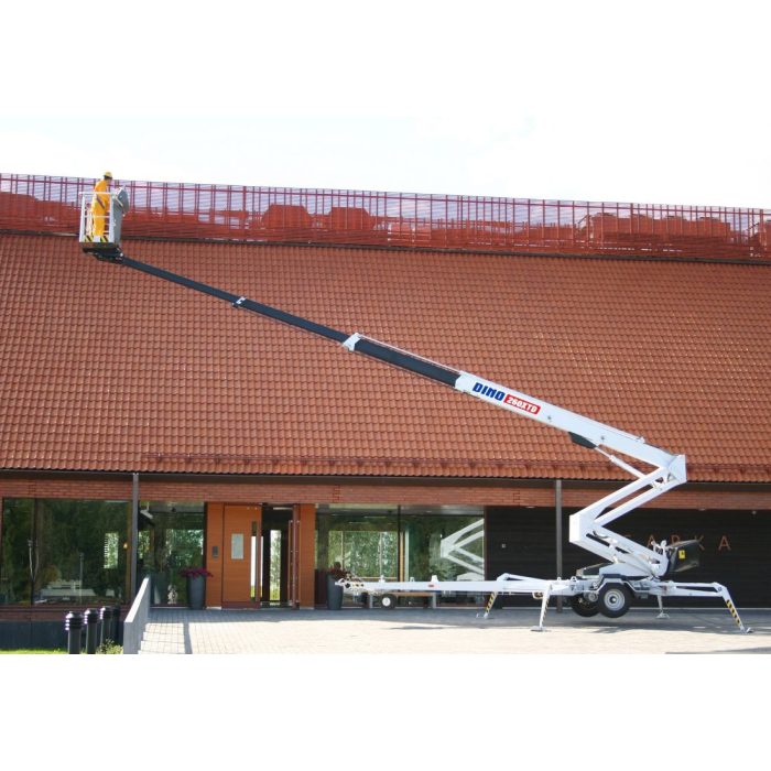 roof maintenance with articulated diesel crawler