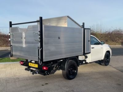 Toyota Hilux tipper with an aluminium tray